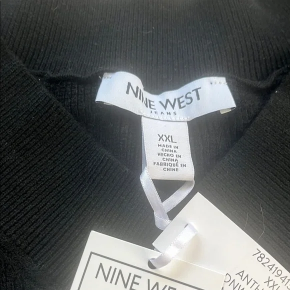 Nine West Women Black Sweater Sizes XXL - Picture 2 of 4